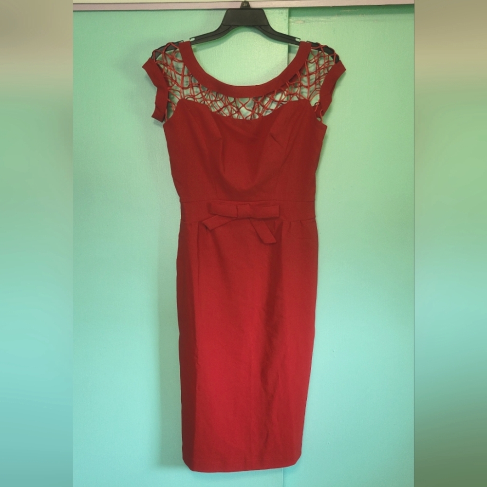 Tatyana Red Alika Pencil Dress